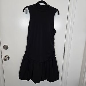 Hi neck Dropwaist Bubble Dress